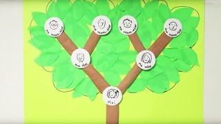 DIY Fêtes des pères Fabriquer un arbre généalogique en papier [upl. by Nairdad]