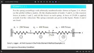 Analysis of Spring system using ANSYS APDL  Ansys 2022 R1  ANSYS Tutorial  1 [upl. by Welton]