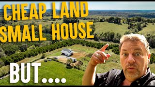 PRIVACY Small house Big Land 15 acre House Tour Creek Basement Shop [upl. by Kraft]