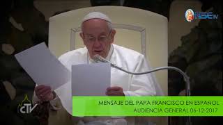 Primera Audiencia de AdvientoPalabras del Papa Francisco en español [upl. by Geller]