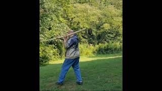 A BO STAFF FORM  7 FOOT LONG PVC PIPE DEMONSTRATED BY SENSEI LARRY KING [upl. by Nylikcaj]