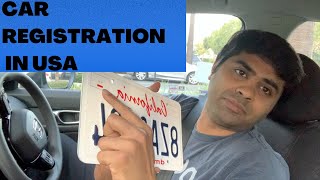 How to get car registration in USA How to Install a License Plate in CaliforniaUSAIndians in USA [upl. by Monteria]