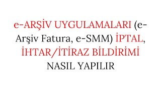 EArşiv Fatura 5000  30000 TL Nasıl İptal Edilir [upl. by Iarised]