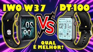 COMPARATIVO Smartwatch IWO W37 vs DT100  Quem Vence Linha IWO ou DT [upl. by Airres91]