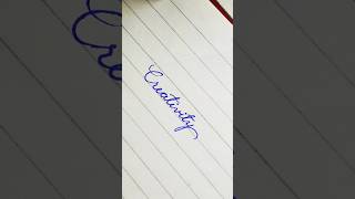 Creativity cursive writing  practice of cursive handwriting shorts handwriting amazingfacts [upl. by Lyreb]