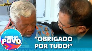 Geraldo Luís vai ao encontro de Roque eterno animador de palco de Silvio Santos [upl. by Packer]