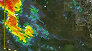 KMLB LP Supercell Boundary Interaction RadarScope Pro Tier 2 51522 [upl. by Sukramaj]