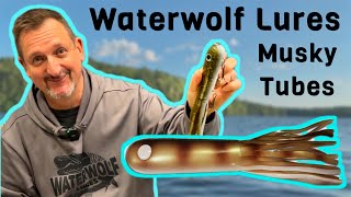 Waterwolf Muskie Lures  Gator Tube Rigging  Cancast 2023 [upl. by Akimet669]