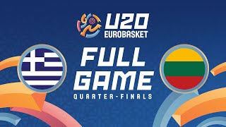 QuarterFinals  Greece v Lithuania  Full Basketball Game  FIBA U20 EuroBasket 2024 [upl. by Pam604]