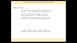 Hexameter Latein erklärt – 2 Hiat Elision Aphärese Synizese [upl. by Ajidahk35]