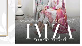 IMZA BY TAWAKKAL FABRICS EMBROIDERED LINEN COTTEL COLLECTIONS [upl. by Suiram]