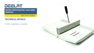 Paper Perforating Machine  Manual [upl. by Squires]