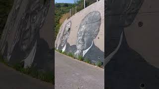 Italia il murales dei presidenti ad Alassio [upl. by Ahsoek658]