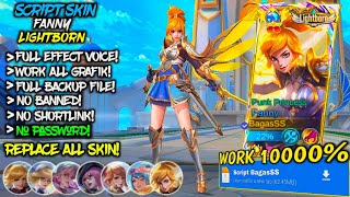 NEW Script Skin Fanny Lightborn No Password Mediafire  Full Effect Voice  Patch Terbaru [upl. by Wendie]