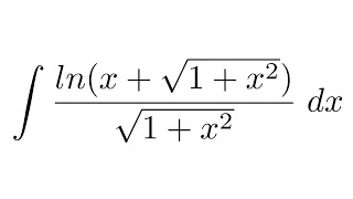 Integral of lnxsqrt1x2sqrt1x2 substitution [upl. by Mosnar]