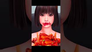 ASMR dirty girl eating 🍗 chicken 👄 lips infection treatment [upl. by Esirrehc]