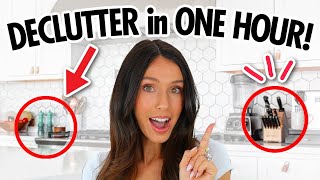 10 Tricks to DECLUTTER Your Entire Home In ONEHOUR [upl. by Adalard]