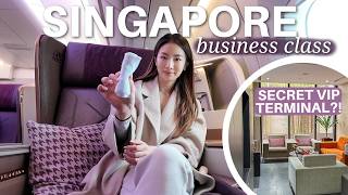 Singapore Airlines Business Class Review  Singapores PRIVATE terminal  Miki Rai [upl. by Yr]