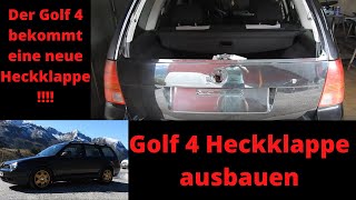 VW Golf 4 Heckklappe ausbauen  Der Golf 4 bekommt eine neue Heckklappe [upl. by Lorak]