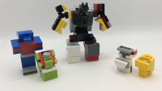 Mini Lego Transformers Update Movie Optimus and Ratchet G1 Menasor Bumblebee and Wheeljack [upl. by Meagher]