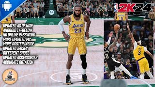 2K24 Updated Roster Offline  HD Graphics  New Update  Gameplay  Lakers vs Bucks [upl. by Els]