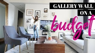 How to DIY Gallery Wall on a Budget  Under 100 [upl. by Nesyt]