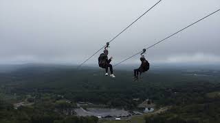 Catamounts CATAMONSTER  275 Feet Above The Ski Trails  Longest Zipline In The USA [upl. by Nwahshar]