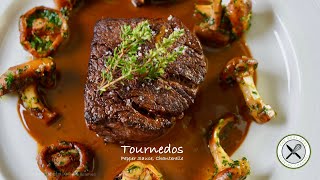 Tournedos Pepper Sauce Chanterelle – Bruno Albouze [upl. by Nomzaj73]