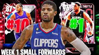 RANKING THE TOP 10 BEST SMALL FORWARDS IN WEEK 1 OF NBA 2K25 MyTEAM [upl. by Itida695]