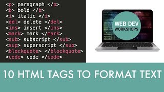 Text Formatting Identify the Text Formatting Tags  HTML Tutorial  6  9th Computer Chapter  5 [upl. by Tnecnivleahcim]