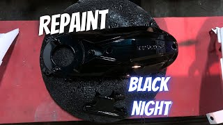 REPAINT COVER CVT amp COVER RADIATOR WARNA BLACK NIGHT  Project Vario Episode 7 [upl. by Nilved]