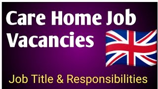 🇬🇧UK Care Home Job Vacanciestrendingukukvisashortsfeedtrendingvideo [upl. by Anaicilef]