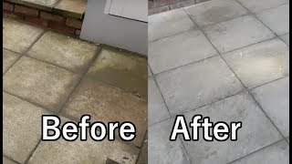 How to clean flagstone paths easily quickly cheaply [upl. by Oremoh]