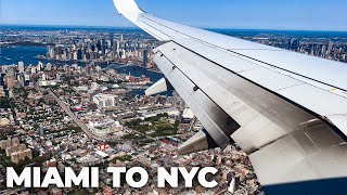 Full Flight  Miami Florida to LaGuardia Airport New York City  American Airlines [upl. by Aihsatan]