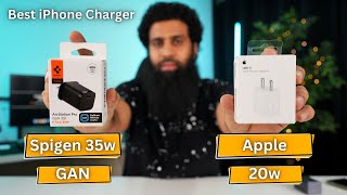 Spigen 35W GAN Charger vs Apple 20W Charger  Best iPhone Charger [upl. by Terena]