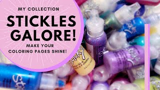 Stickles Galore  How to Make Your Coloring Pages SHINE  My Entire Collection and Happy Mail [upl. by Ytomit948]