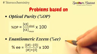 Optical Purity Enantiomeric Excess Numerical Problems [upl. by Nadeau]