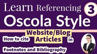 How to cite WebsiteBlog Articles in Oscola Style Referencing  Oscola Guide Part 3  UK LLM UK LLB [upl. by Anwahs]