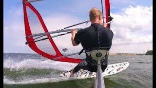 Windsurfing Ostsee Salzhaff Boiensdorf 2016 GoPro Hero 4 session HD  backy mount surfen [upl. by Ffirahs633]