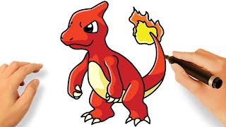 CÓMO DIBUJAR A CHARMELEON  POKÉMON [upl. by Eenat]