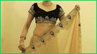 Proper Saree Draping Video  How To Wear Heavy Saree BlouseSari [upl. by Ahsiekar]