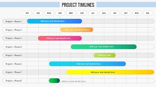 Easy to Use Project Timeline Slide in PowerPoint Tutorial No901 [upl. by Melanie]