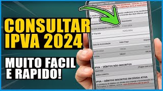 COMO CONSULTAR O VALOR DO IPVA 2024 do SEU VEICULO  VER e GERAR BOLETO IPVA e MULTAS DO CARRO [upl. by Sidnak]