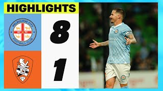 Highlights  City 81 Brisbane Roar  CITY PUMP ROAR IN ABSOLUTE GOALFEST  ALM 202324 [upl. by Atteram]