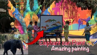 Amazing Elephant Painting 🖼️ at Safari World Thailand [upl. by Ney]