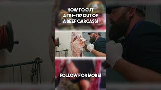 How to Cut A TriTip Out Of A Beef Carcass shorts butcher meat [upl. by Nylecsoj558]