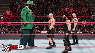 WWE 2K19 Giant Hornswoggle vs Mini Brock Lesnar Mini Big Show amp Braun Strowman [upl. by Aerdnas]