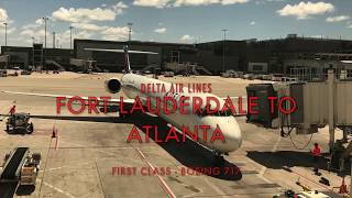 Delta Air Lines Fort Lauderdale to Atlanta First Class Boeing 717 [upl. by Atinet]