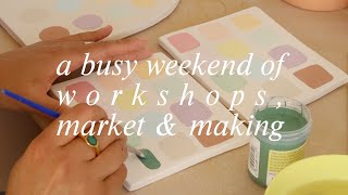 studio vlog 🎨 putting on a mini market prepping for clay workshops amp more ornaments [upl. by Ring993]