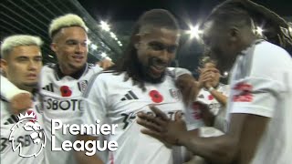 Alex Iwobi tucks away Fulhams opener against Everton  Premier League  NBC Sports [upl. by Ennavoj]